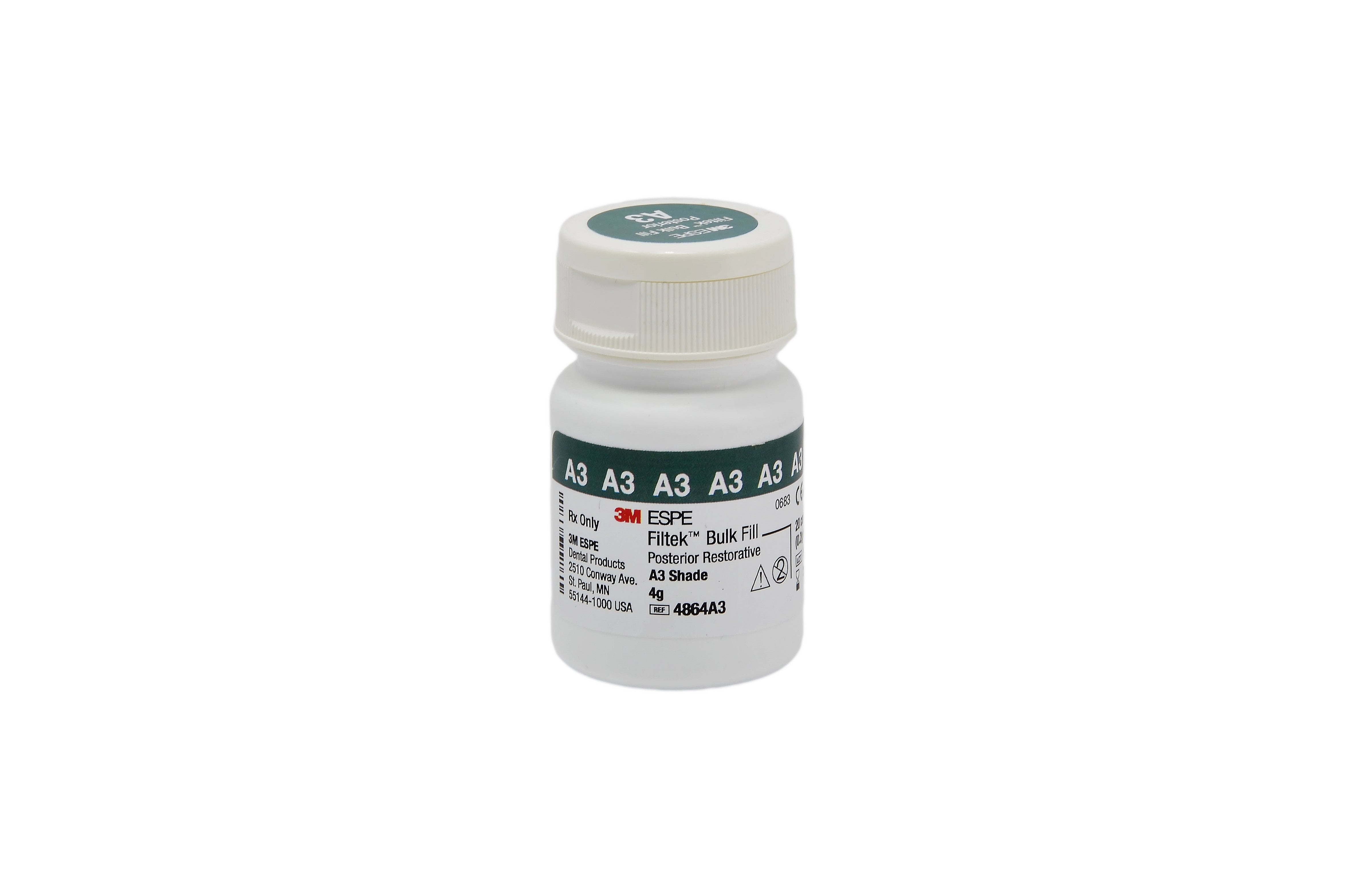 3M ESPE 4864A3 Filtek Bulk Fill Posterior Restorative Capsules 0.2 Gm 20/PK A3 3M ESPE 4864A3 Filtek Bulk Fill Posterior Restorative Capsules 0.2 Gm 20/PK A3